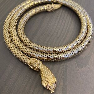 vintage gold plate necklace or belt